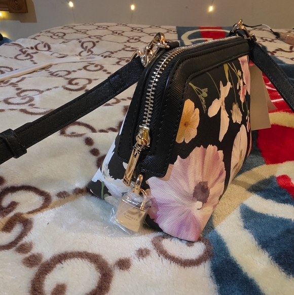 Ted Baker Black Floral Crossbody Bag - Picture 2 of 4